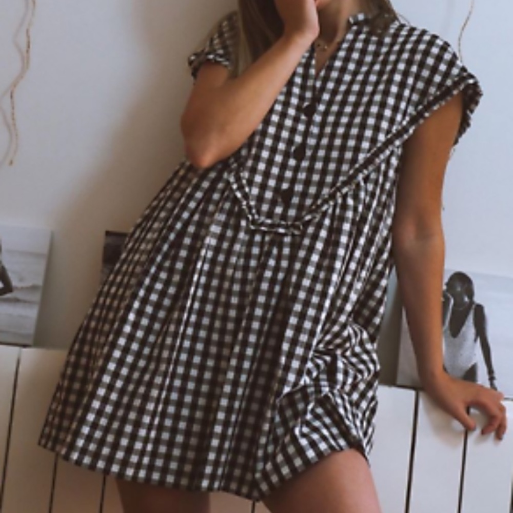 Zara Gingham Mini Dress